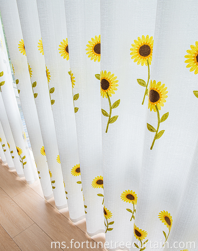 Bedroom Printed Window Curtain